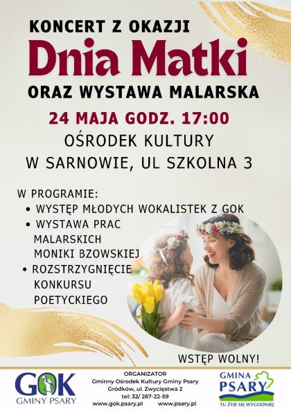 Koncert z Okazji Dnia Matki oraz wystawa malarska